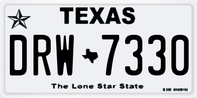 TX license plate DRW7330