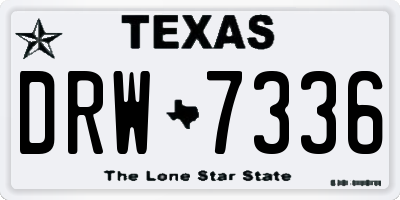 TX license plate DRW7336