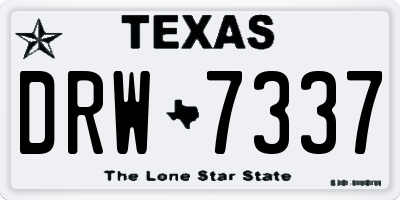 TX license plate DRW7337