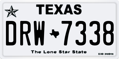 TX license plate DRW7338