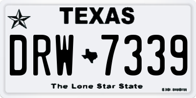 TX license plate DRW7339