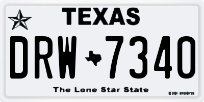 TX license plate DRW7340