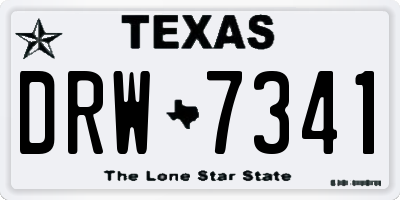 TX license plate DRW7341