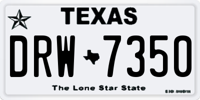 TX license plate DRW7350