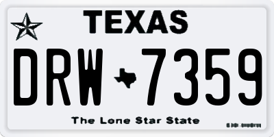 TX license plate DRW7359