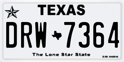 TX license plate DRW7364