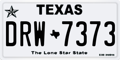 TX license plate DRW7373