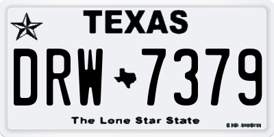 TX license plate DRW7379