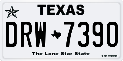 TX license plate DRW7390