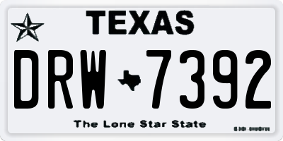 TX license plate DRW7392