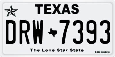 TX license plate DRW7393