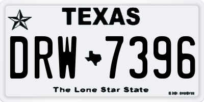 TX license plate DRW7396