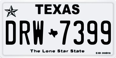 TX license plate DRW7399