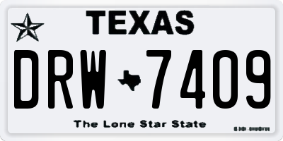 TX license plate DRW7409