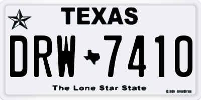 TX license plate DRW7410
