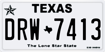 TX license plate DRW7413