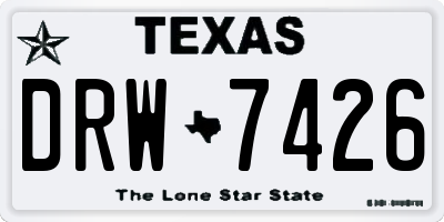 TX license plate DRW7426