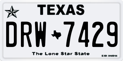 TX license plate DRW7429