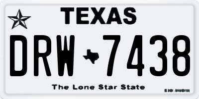TX license plate DRW7438