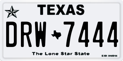 TX license plate DRW7444