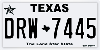 TX license plate DRW7445