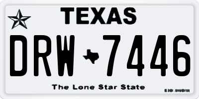 TX license plate DRW7446