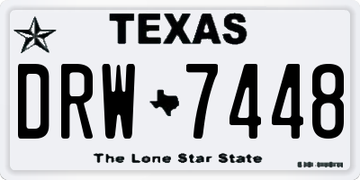 TX license plate DRW7448