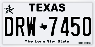 TX license plate DRW7450