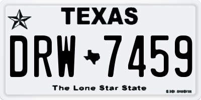 TX license plate DRW7459