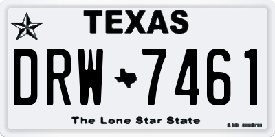 TX license plate DRW7461