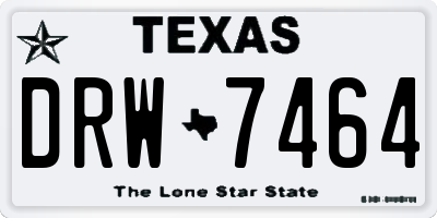 TX license plate DRW7464