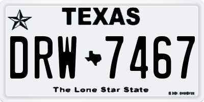 TX license plate DRW7467