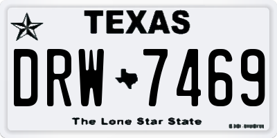 TX license plate DRW7469