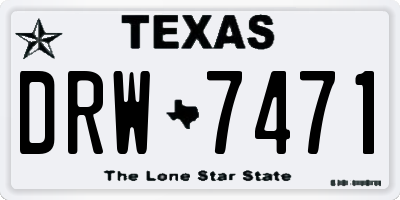 TX license plate DRW7471