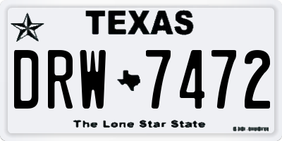 TX license plate DRW7472