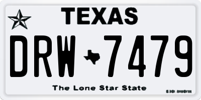 TX license plate DRW7479
