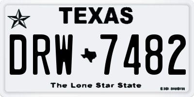 TX license plate DRW7482