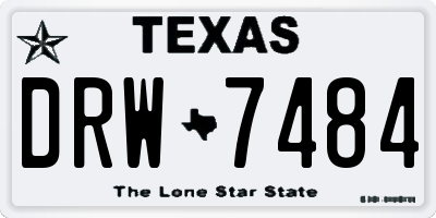 TX license plate DRW7484
