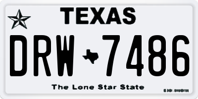 TX license plate DRW7486