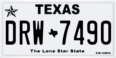 TX license plate DRW7490