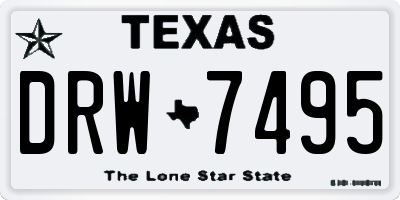 TX license plate DRW7495