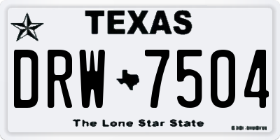 TX license plate DRW7504