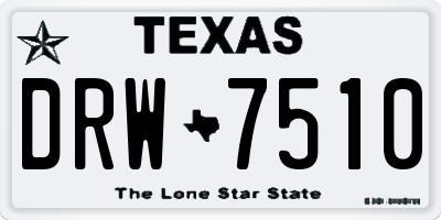 TX license plate DRW7510
