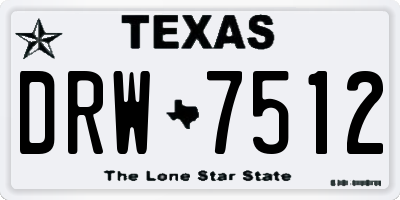 TX license plate DRW7512