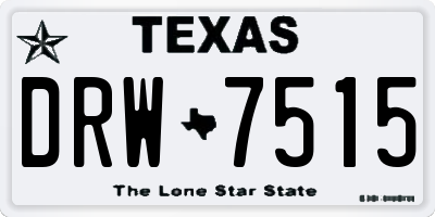 TX license plate DRW7515