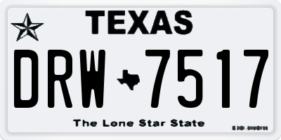 TX license plate DRW7517