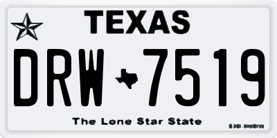 TX license plate DRW7519