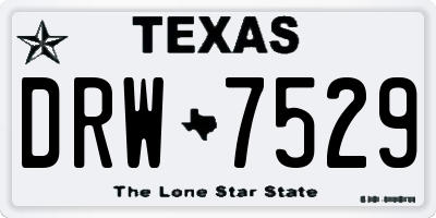 TX license plate DRW7529