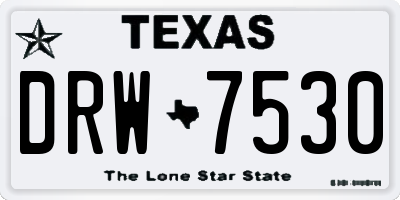 TX license plate DRW7530