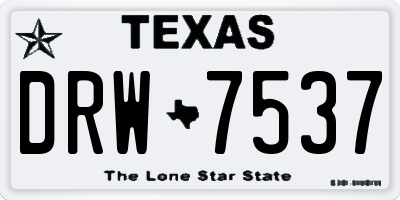 TX license plate DRW7537